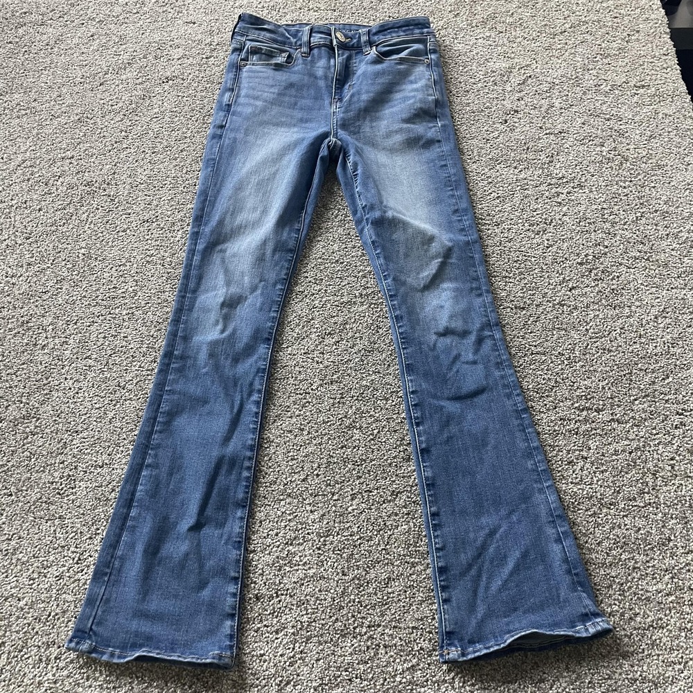 American Eagle Outfitters Bootcut Jeans Womens 4 Med Wash Blue Stretch Denim